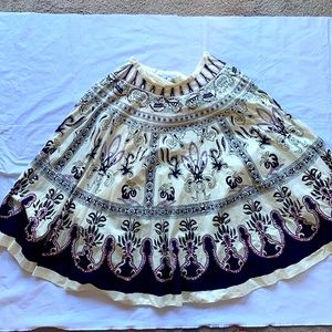 Vintage Casting Indian Cotton Flowing Skirt - size M